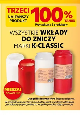 Wkłady do zniczy K-Classic promocja w Kaufland