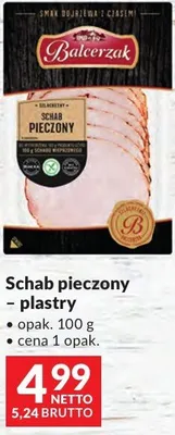 Schab pieczony - plastry promocja w Makro
