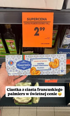 Ciastka z ciasta francuskiego Palmiers Gourmês promocja w Biedronka