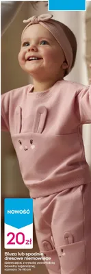 Bluza lub spodnie dresowe niemowlęce dziewczęce, z wysoką zawartością bawełny organicznej promocja w Pepco