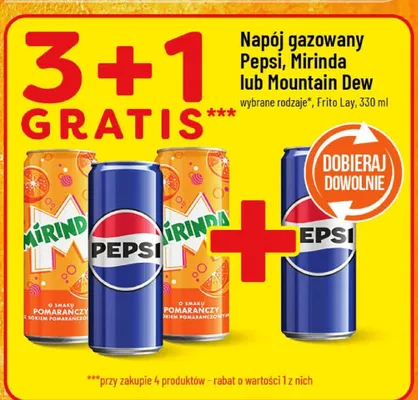 Napój gazowany Pepsi, Mirinda lub Mountain Dew wybrane rodzaje promocja w POLOmarket