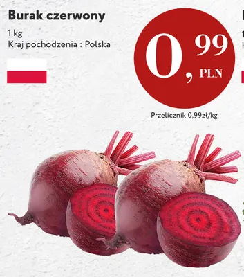 Buraki czerwone polskie promocja w Market Point
