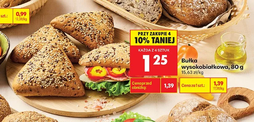 Bułka wysokobiałkowa promocja w Biedronka