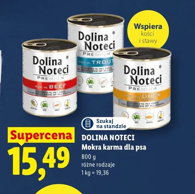 Mokra karma dla psa Dolina Noteci Premium z wołowiną promocja w Lidl