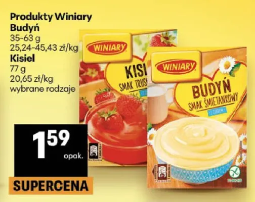 Budyń o smaku śmietankowym Winiary promocja w Delikatesy Centrum