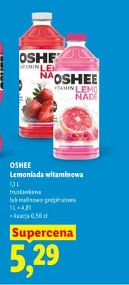 Lemoniada witaminowa truskawkowa Oshee promocja w Lidl