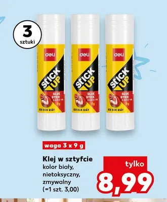 Klej w sztyfcie Deli 3-pak promocja w Kaufland