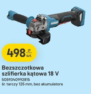 Bezszczotkowa szlifierka kątowa 18V promocja w Castorama