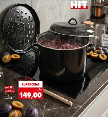 Garnek emaliowany powidlak 12 l śr. 30 cm promocja w Kaufland