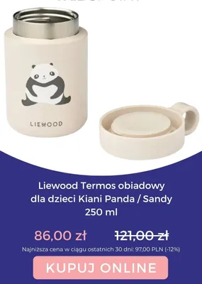 Termos obiadowy dla dzieci Liewood Kiani Panda Sandy 250 ml promocja w 4kidspoint