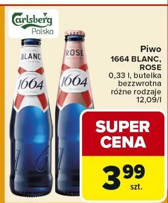 Piwo 1664 Blanc promocja w Carrefour