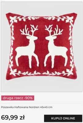Poszewka haftowana Nordren 45x45 cm home & you promocja w home&you