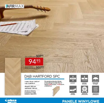 Panele winylowe dąb hartford spc promocja w Abra Meble