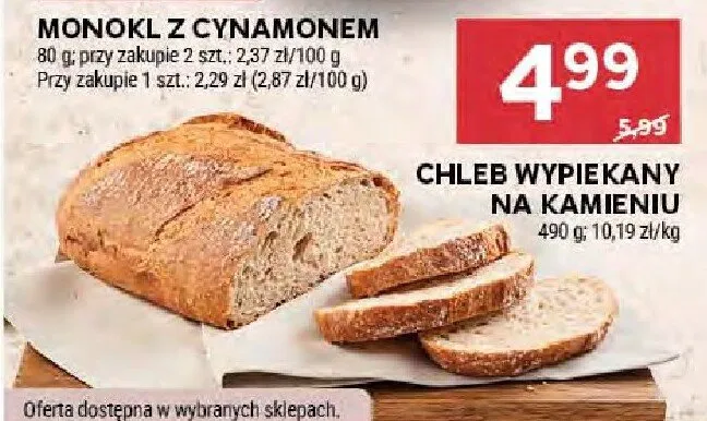 Chleb wypiekany na kamieniu promocja w Stokrotka