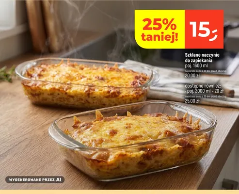 Szklane naczynie do zapiekania 1600 ml promocja w Dealz