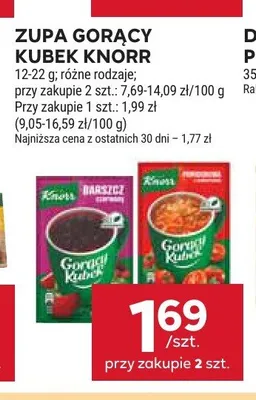 Zupa gorący kubek Knorr promocja w Stokrotka