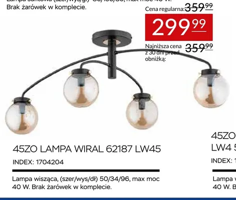 Lampa Wiral 62187 LW45 promocja w Abra Meble