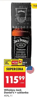 Whiskey Jack Daniel's + szklanka promocja w Biedronka