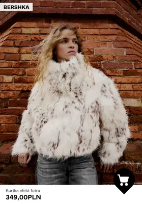 Kurtka efekt futra Bershka promocja w Bershka