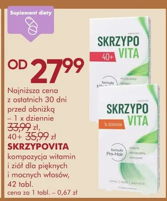 Kompozycja witamin i ziół dla pięknych włosów, skóry promocja w Super-Pharm