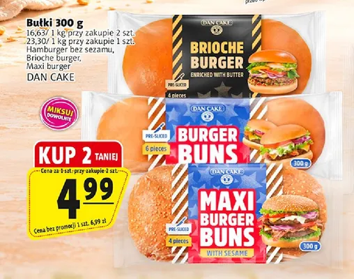 Bułki Maxi burger Dan Cake promocja w Prim Market