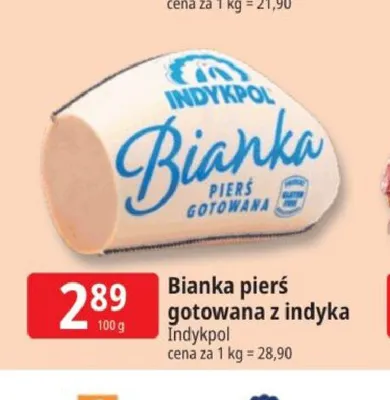 Bianka pierś gotowana z indyka Indykpol promocja w Leclerc