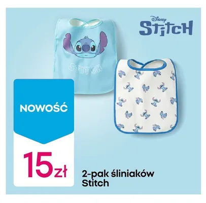 Śliniaki Disney Stitch 2-pak promocja w Pepco