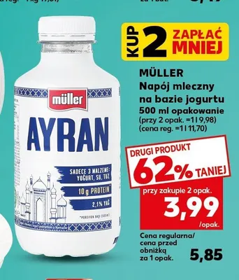 Napój mleczny Müller Ayran promocja w Kaufland
