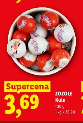 Cukierki Kule Zozole promocja w Lidl