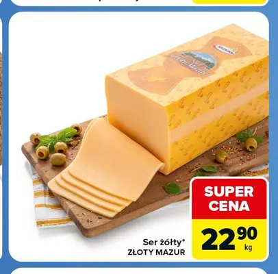 Ser żółty Złoty Mazur Mlekpol promocja w Carrefour Express