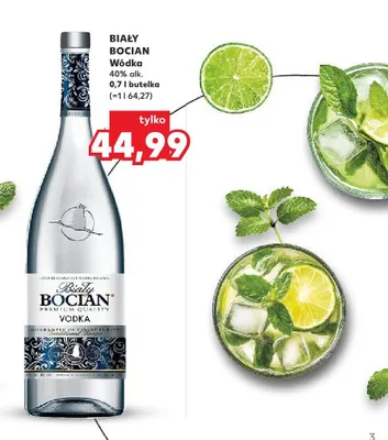 Wódka Biały Bocian 40% alk. promocja w Kaufland