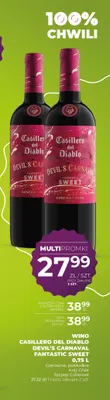 Wino czerwone Casillero del Diablo Devil's Carnaval Fantastic Sweet półsłodkie promocja w Duży Ben