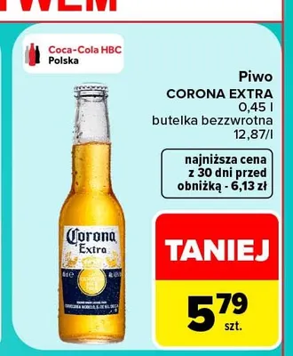 Piwo Corona Extra promocja w Carrefour Market