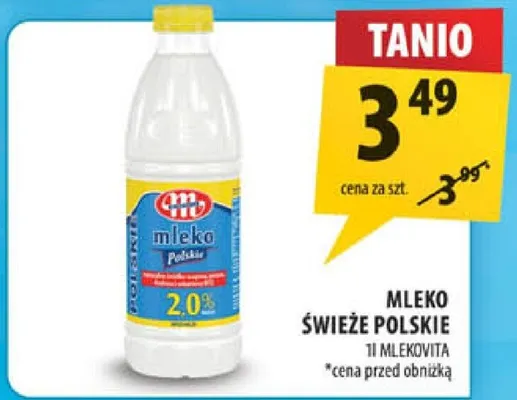 Mleko świeże polskie promocja w Arhelan
