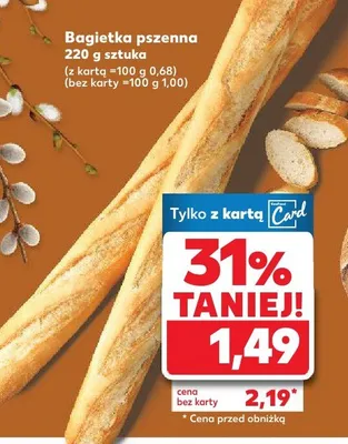 Bagietka pszenna promocja w Kaufland