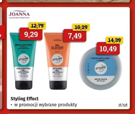 Żel do włosów bardzo mocny Styling Effect Joanna promocja w Drogeria Kosmyk