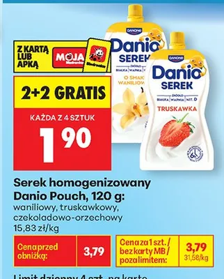 Serek homogenizowany pouch truskawkowy promocja w Biedronka