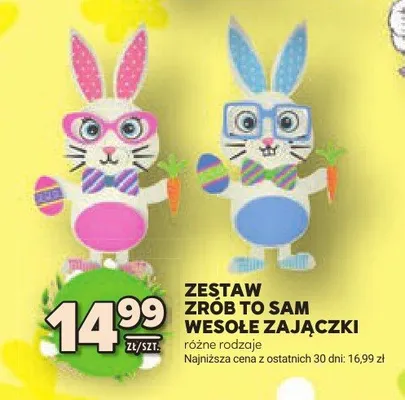 Zestaw zrób to sam wesołe zajączki promocja w Stokrotka