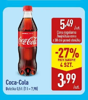 Napój gazowany Coca-Cola promocja w Aldi