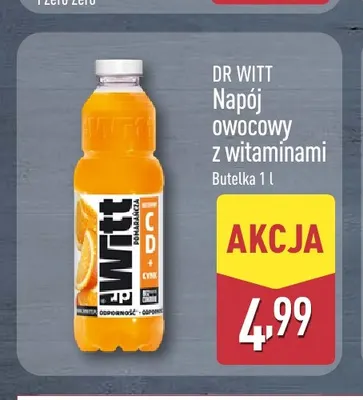 Napój owocowy z witaminami Dr Witt promocja w Aldi