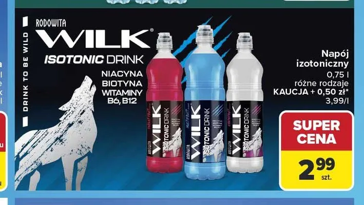 Napój izotoniczny Rodowita Wilk promocja w Carrefour