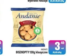 Biszkopty Andante klasyczne promocja w Tomi Markt