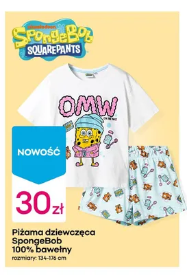 Piżama dziewczęca SpongeBob promocja w Pepco