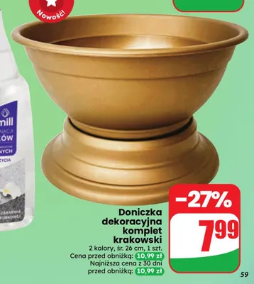 Doniczka dekoracyjna komplet krakowski promocja w Dino