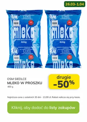 Mleko w proszku promocja w Stokrotka