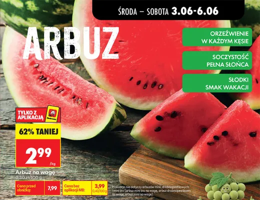Arbuz na wagę promocja w Biedronka
