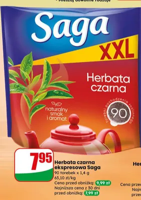 Herbata czarna ekspresowa promocja w Dino