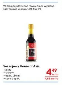 Sos sojowy ciemny House of Asia promocja w Makro