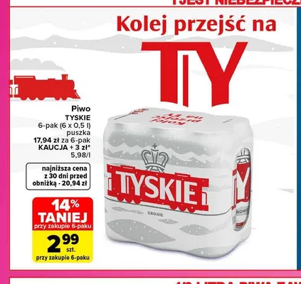 Piwo Tyskie Gronie 6-pak 500 ml promocja w Carrefour