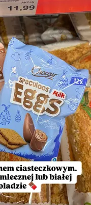 Jajeczka z kremem ciasteczkowym w mlecznej czekoladzie promocja w Aldi